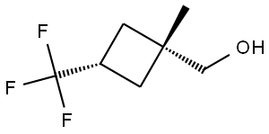 ((1s,3s)-1-Methyl-3-(trifluoromethyl)cyclobutyl)methanol Struktur