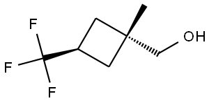 Cyclobutanemethanol, 1-methyl-3-(trifluoromethyl)-, trans- Struktur