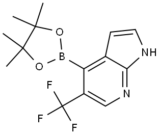 1H-Pyrrolo[2,3-b]pyridine, 4-(4,4,5,5-tetramethyl-1,3,2-dioxaborolan-2-yl)-5-(trifluoromethyl)- Struktur