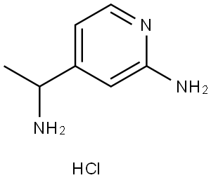 4-(1-Aminoethyl)pyridin-2-amine hydrochloride Struktur