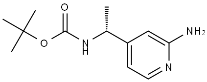 tert-Butyl (R)-(1-(2-aminopyridin-4-yl)ethyl)carbamate Structure