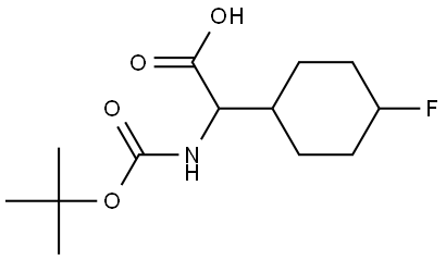2-((tert-Butoxycarbonyl)amino)-2-(4-fluorocyclohexyl)acetic acid Struktur