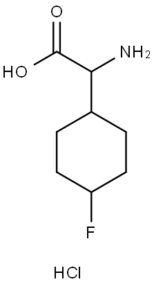 2-Amino-2-(4-fluorocyclohexyl)acetic acid hydrochloride Struktur