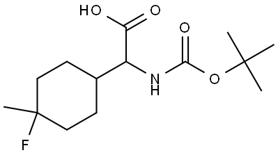 2-((tert-Butoxycarbonyl)amino)-2-(4-fluoro-4-methylcyclohexyl)acetic acid Struktur