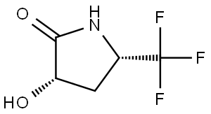 (3S,5S)-3-Hydroxy-5-(trifluoromethyl)pyrrolidin-2-one Struktur