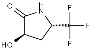 (3R,5S)-3-Hydroxy-5-(trifluoromethyl)pyrrolidin-2-one Struktur