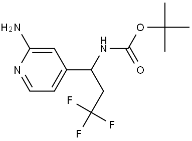 tert-Butyl(1-(2-aminopyridin-4-yl)-3,3,3-trifluoropropyl)carbamate Struktur