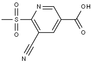 5-Cyano-6-(methylsulfonyl)nicotinic acid Struktur