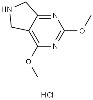 5H-Pyrrolo[3,4-d]pyrimidine, 6,7-dihydro-2,4-dimethoxy-, hydrochloride (1:1) Struktur
