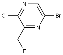 5-Bromo-2-chloro-3-(fluoromethyl)pyrazine Struktur