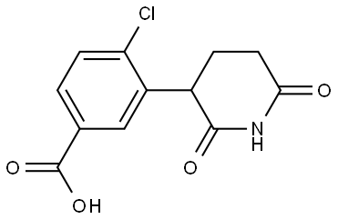Benzoic acid, 4-chloro-3-(2,6-dioxo-3-piperidinyl)- Struktur