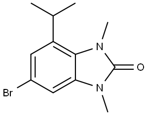 6-Bromo-4-isopropyl-1,3-dimethyl-1,3-dihydro-2H-benzo[d]imidazol-2-one Struktur