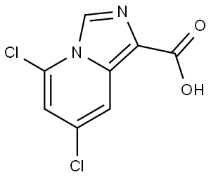 Imidazo[1,5-a]pyridine-1-carboxylic acid, 5,7-dichloro- Struktur