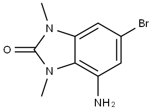 4-Amino-6-bromo-1,3-dimethyl-1,3-dihydro-2H-benzo[d]imidazol-2-one Struktur