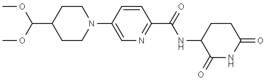 5-(4-(dimethoxymethyl)piperidin-1-yl)-N-(2,6-dioxopiperidin-3-yl)picolinamide Struktur