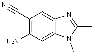 1H-Benzimidazole-5-carbonitrile, 6-amino-1,2-dimethyl- Struktur