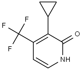 3-Cyclopropyl-4-(trifluoromethyl)pyridin-2(1H)-one Struktur