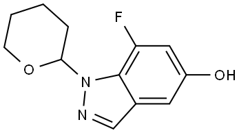1H-Indazol-5-ol, 7-fluoro-1-(tetrahydro-2H-pyran-2-yl)- Structure
