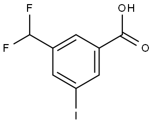 3-(Difluoromethyl)-5-iodobenzoic acid Struktur