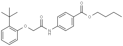 4-(2-(2-TERT-BUTYL-PHENOXY)-ACETYLAMINO)-BENZOIC ACID BUTYL ESTER Struktur
