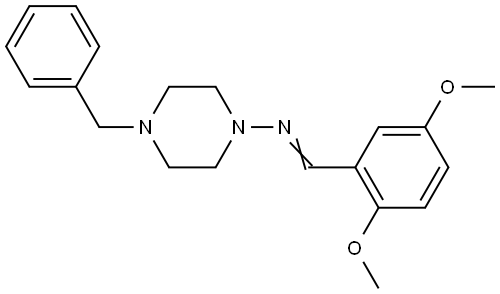 4-BENZYL-N-(2,5-DIMETHOXYBENZYLIDENE)-1-PIPERAZINAMINE Struktur