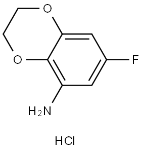 7-Fluoro-2,3-dihydrobenzo[b][1,4]dioxin-5-amine hydrochloride Struktur
