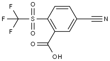 5-Cyano-2-((trifluoromethyl)sulfonyl)benzoic acid Struktur