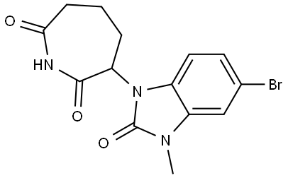 3-(5-Bromo-3-methyl-2-oxo-2,3-dihydro-1H-benzo[d]imidazol-1-yl)azepane-2,7-dione Struktur