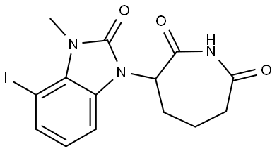 3-(4-Iodo-3-methyl-2-oxo-2,3-dihydro-1H-benzo[d]imidazol-1-yl)azepane-2,7-dione Struktur