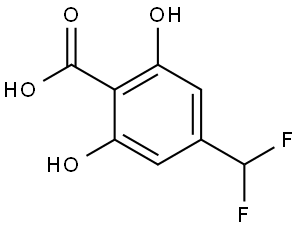4-(Difluoromethyl)-2,6-dihydroxybenzoic acid Struktur