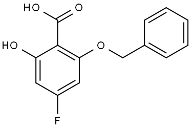 2-(Benzyloxy)-4-fluoro-6-hydroxybenzoic acid Struktur