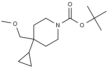 tert-Butyl 4-cyclopropyl-4-(methoxymethyl)piperidine-1-carboxylate Struktur