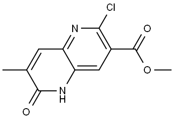 Methyl 2-chloro-7-methyl-6-oxo-5,6-dihydro-1,5-naphthyridine-3-carboxylate Struktur