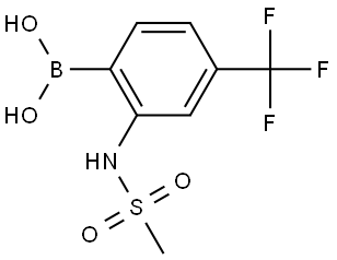(2-(Methylsulfonamido)-4-(trifluoromethyl)phenyl)boronic acid Struktur