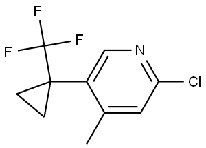 2-Chloro-4-methyl-5-(1-(trifluoromethyl)cyclopropyl)pyridine Struktur