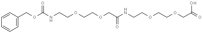 5,8,14,17-Tetraoxa-2,11-diazanonadecanedioic acid, 10-oxo-, 1-(phenylmethyl) ester Struktur