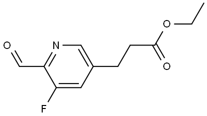 Ethyl 3-(5-fluoro-6-formylpyridin-3-yl)propanoate Structure