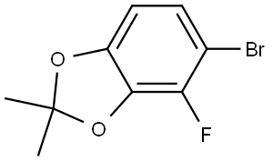 5-Bromo-4-fluoro-2,2-dimethylbenzo[d][1,3]dioxole Struktur