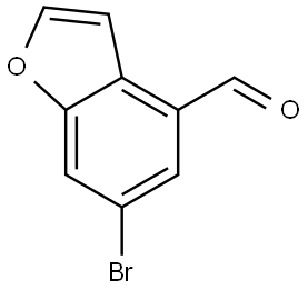 6-Bromobenzofuran-4-carbaldehyde Struktur