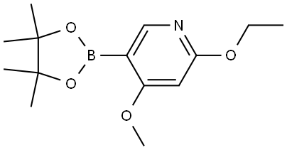 Pyridine, 2-ethoxy-4-methoxy-5-(4,4,5,5-tetramethyl-1,3,2-dioxaborolan-2-yl)- Structure