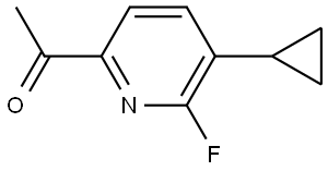 1-(5-Cyclopropyl-6-fluoropyridin-2-yl)ethanone Struktur