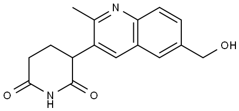 3-(6-(Hydroxymethyl)-2-methylquinolin-3-yl)piperidine-2,6-dione Struktur