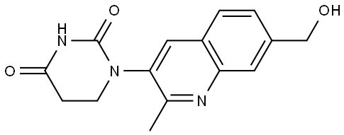 1-(7-(Hydroxymethyl)-2-methylquinolin-3-yl)dihydropyrimidine-2,4(1H,3H)-dione Struktur