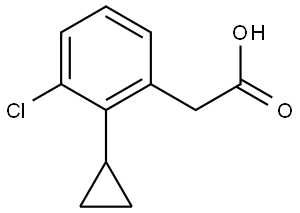 2-(3-Chloro-2-cyclopropylphenyl)acetic acid Struktur