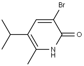 3-Bromo-5-isopropyl-6-methylpyridin-2(1H)-one Struktur