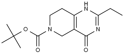tert-Butyl 2-ethyl-4-oxo-3,5,7,8-tetrahydropyrido[4,3-d]pyrimidine-6(4H)-carboxylate Struktur