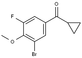 (3-Bromo-5-fluoro-4-methoxyphenyl)(cyclopropyl)methanone Struktur