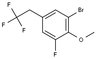 1-Bromo-3-fluoro-2-methoxy-5-(2,2,2-trifluoroethyl)benzene Struktur