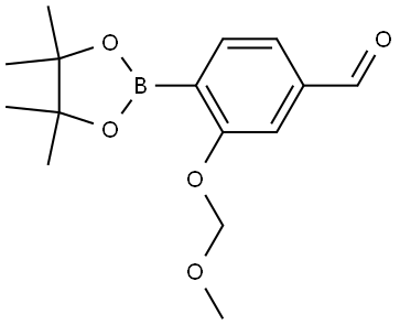 3-(Methoxymethoxy)-4-(4,4,5,5-tetramethyl-1,3,2-dioxaborolan-2-yl)benzaldehyde Struktur