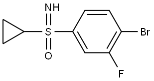 1-Bromo-4-(cyclopropanesulfonimidoyl)-2-fluorobenzene Struktur